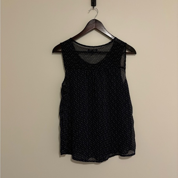 Navy Blue Polka Dot Mesh GAP Tank Top. Size Small. - Picture 3 of 3